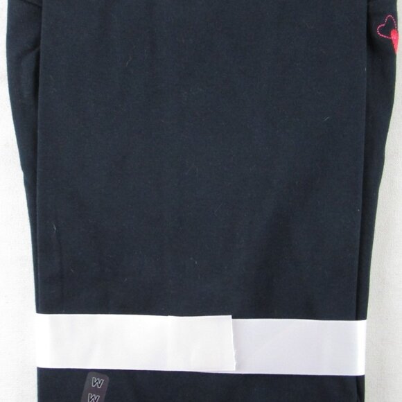 NWT Erika Taylor SS Black with Hearts Knee Length Nightgown, Medium - Picture 5 of 5